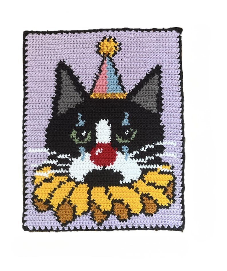 6 Clown Cats Tapestry Crochet Pattern