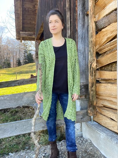 Easy Long Cardigan Crochet Pattern