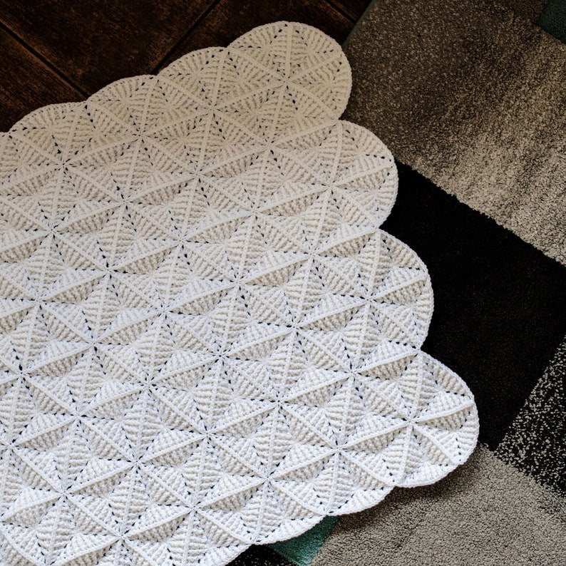 3D Tile Blanket Crochet Pattern