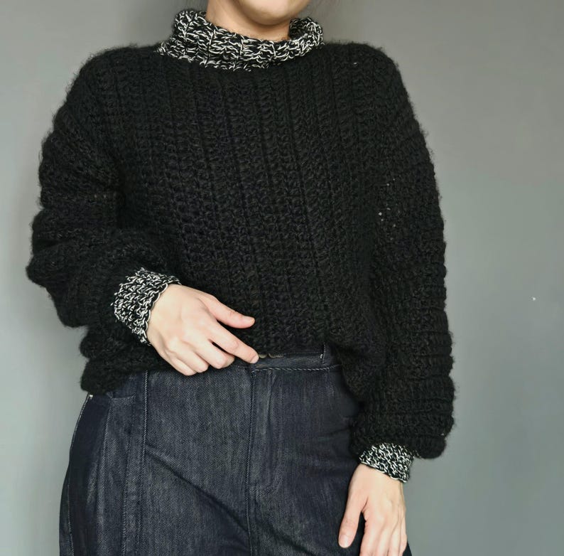Airy Rib Sweater Crochet Pattern