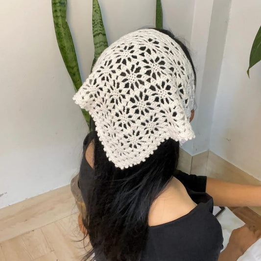 Vintage Floral Headscarf Crochet Pattern