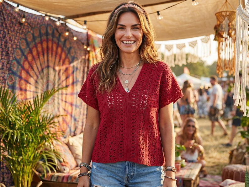 Boho Lace Top Crochet Pattern