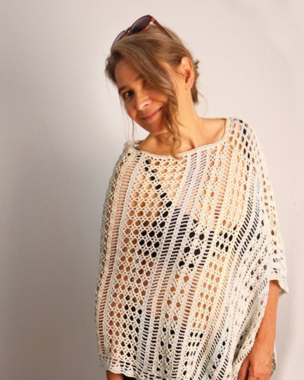 Mixed Stitch Poncho Crochet Pattern
