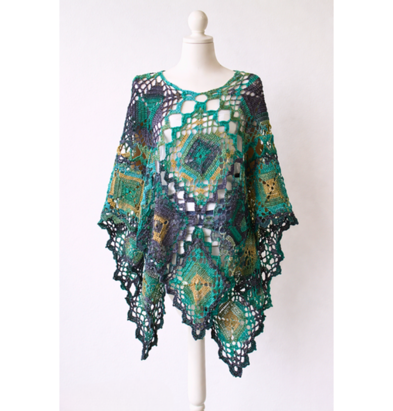 Tropical Poncho Crochet Pattern