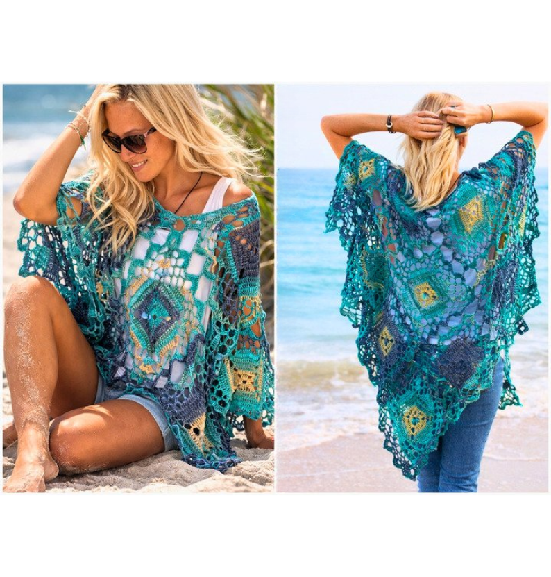 Tropical Poncho Crochet Pattern