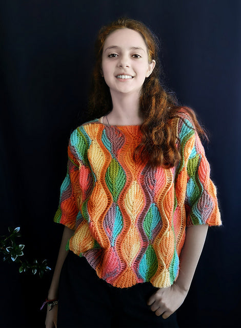 Pullover Leafy Crochet Pattern