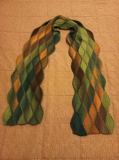 Leafy  Scarf Crochet Pattern