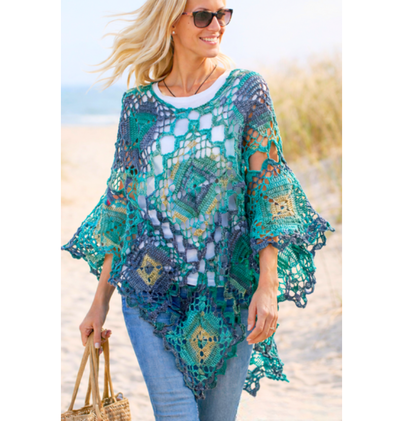 Tropical Poncho Crochet Pattern