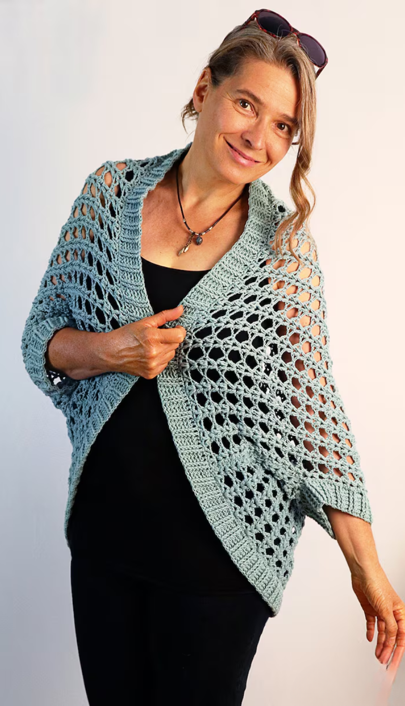 Openwork Shrug Crochet Pattern