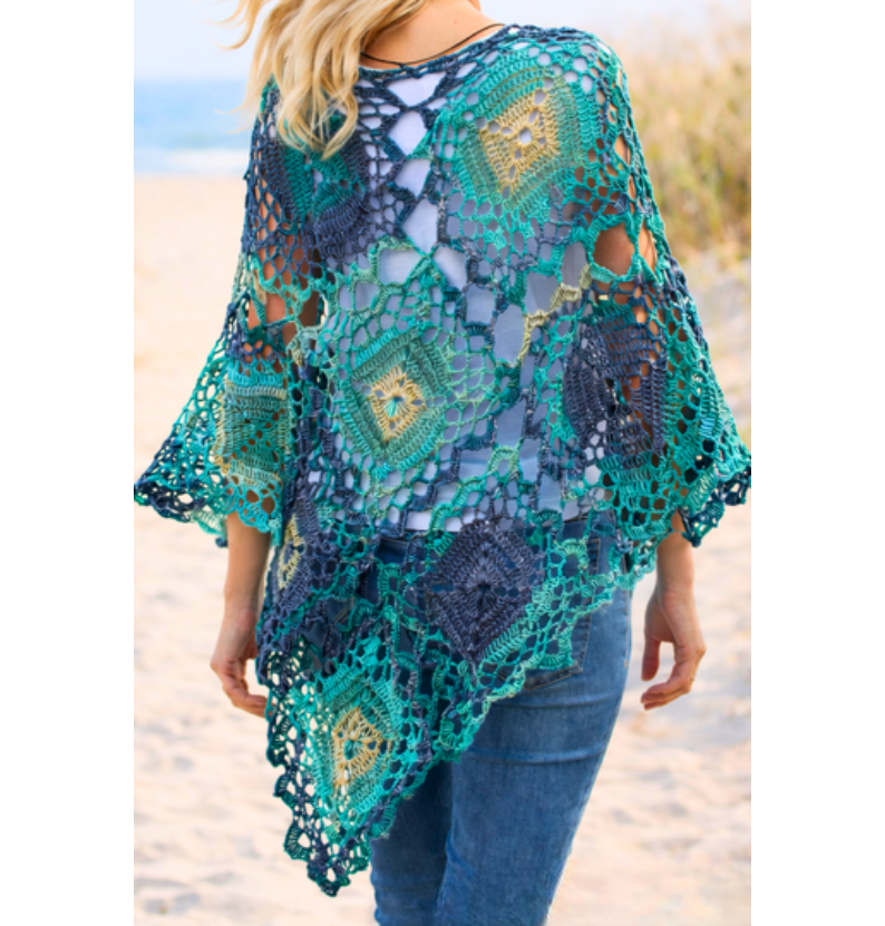 Tropical Poncho Crochet Pattern