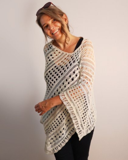 Mixed Stitch Poncho Crochet Pattern