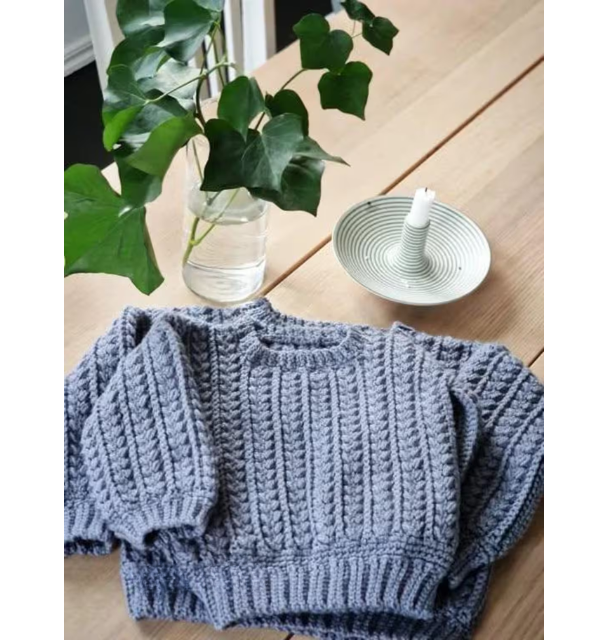 Baby Cable Sweater Crochet Pattern