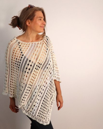 Mixed Stitch Poncho Crochet Pattern