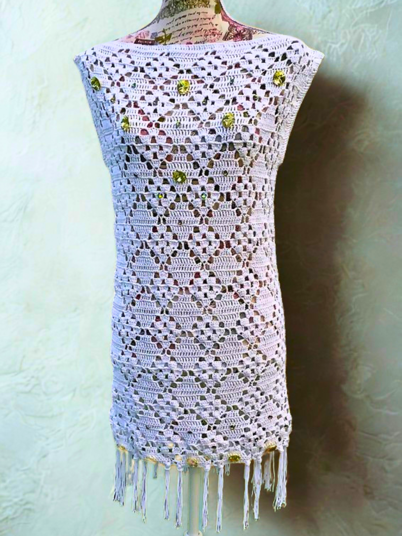 Boho Beach Tunic Crochet  Pattern