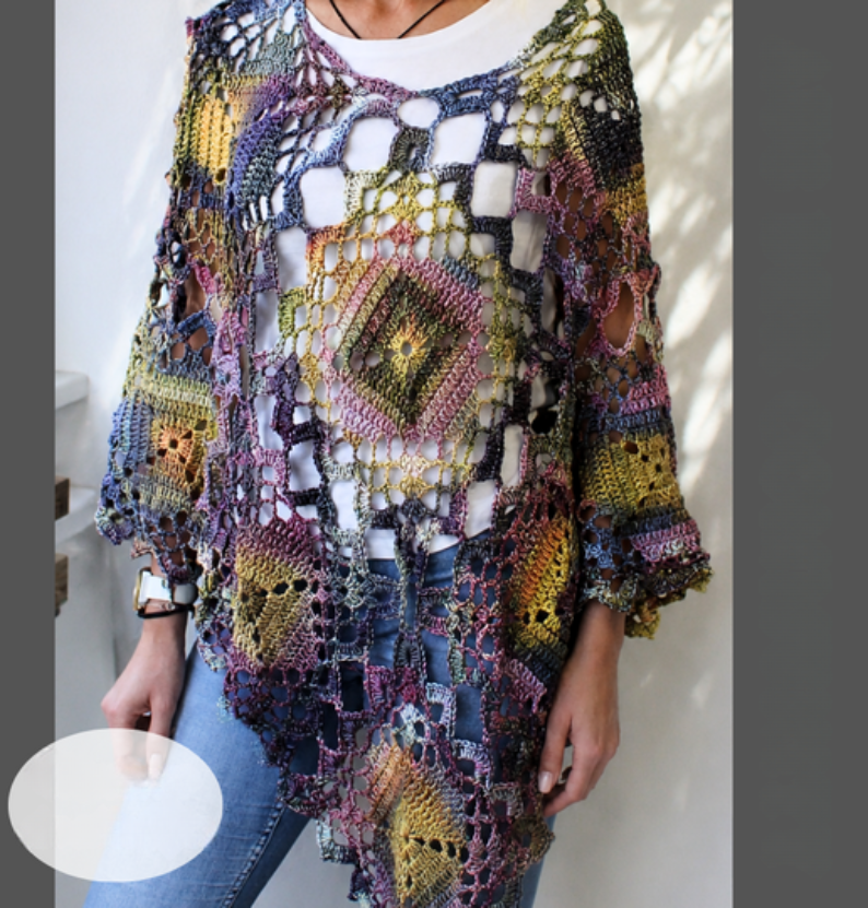Tropical Poncho Crochet Pattern