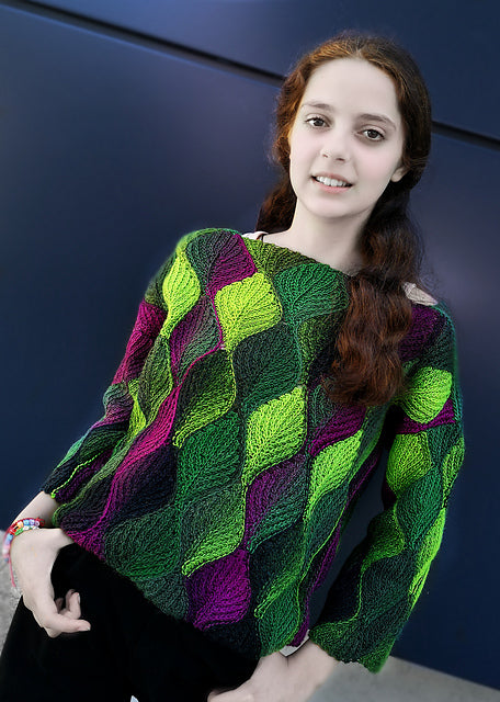 Pullover Leafy Crochet Pattern