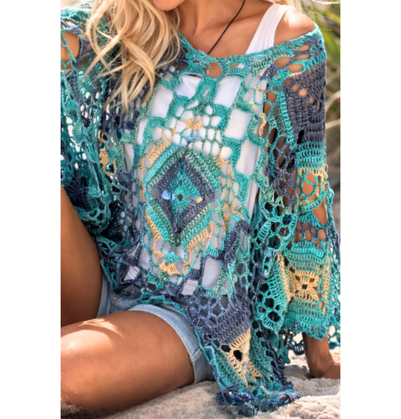 Tropical Poncho Crochet Pattern
