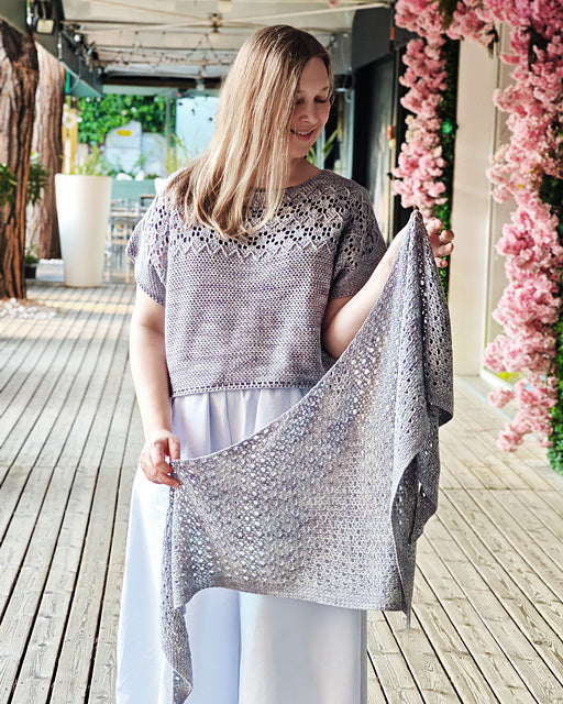Airy Eyelet Shawl Crochet Pattern