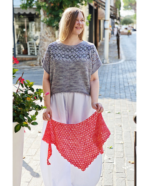 Airy Eyelet Shawl Crochet Pattern