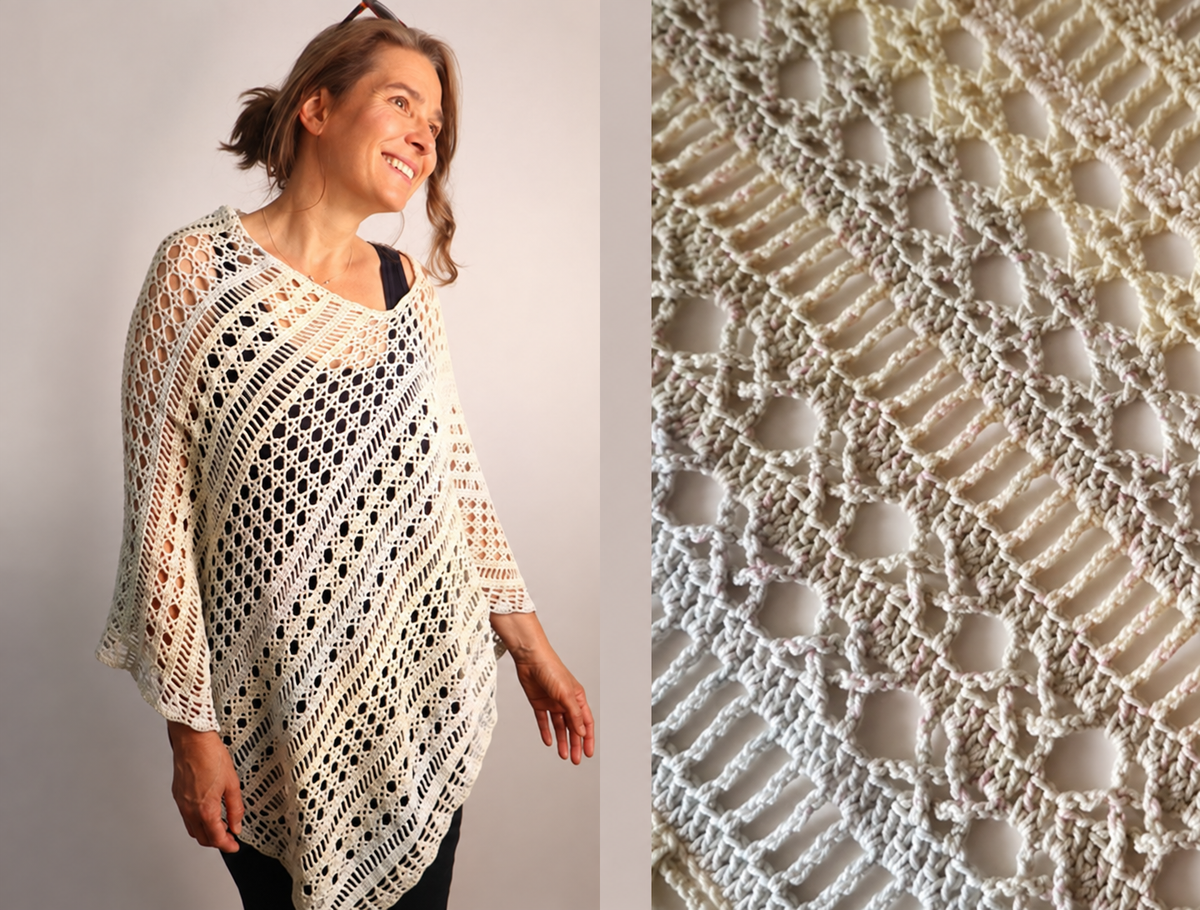 Mixed Stitch Poncho Crochet Pattern