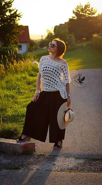 Boat‑Neck Top Crochet Pattern