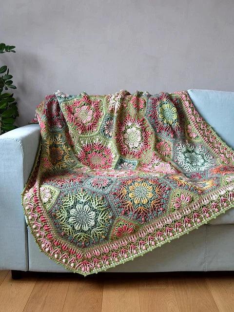 Floral Mosaic Blanket Crochet Pattern