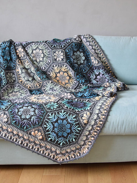 Floral Mosaic Blanket Crochet Pattern