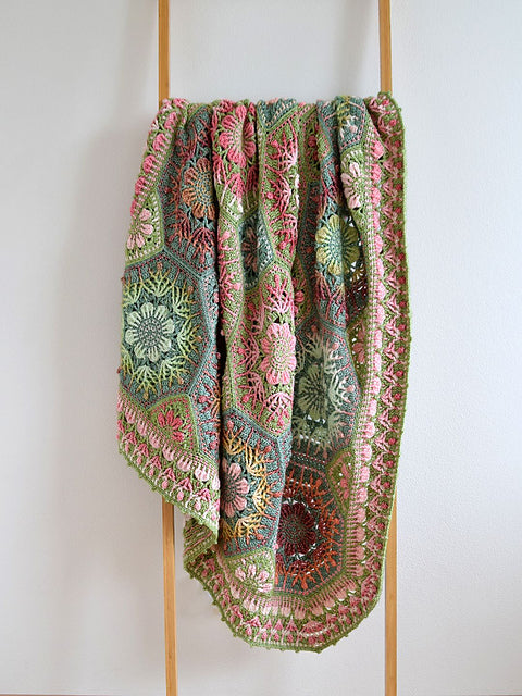 Floral Mosaic Blanket Crochet Pattern