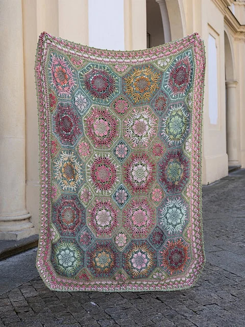 Floral Mosaic Blanket Crochet Pattern