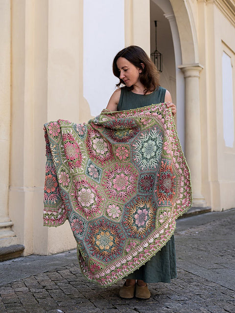 Floral Mosaic Blanket Crochet Pattern