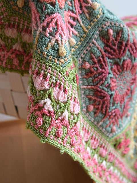 Floral Mosaic Blanket Crochet Pattern