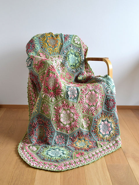 Floral Mosaic Blanket Crochet Pattern