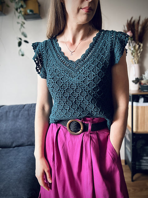 Top‑Down Lace Crochet Pattern