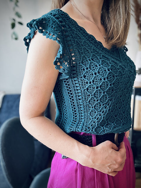 Top‑Down Lace Crochet Pattern