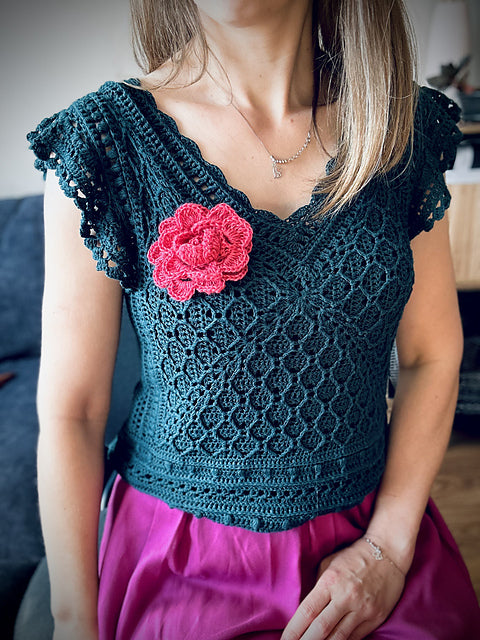 Top‑Down Lace Crochet Pattern