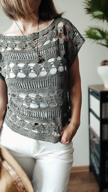 Boat‑Neck Top Crochet Pattern