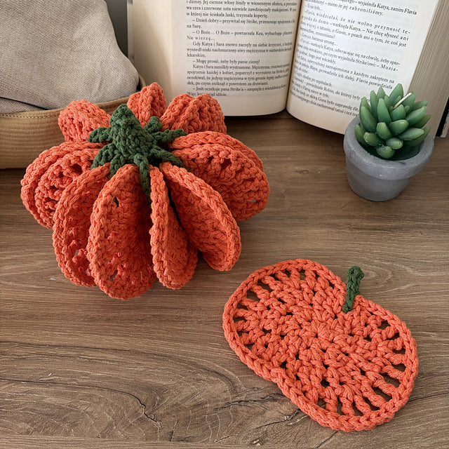 Pumpkin Coaster Set Crochet Pattern
