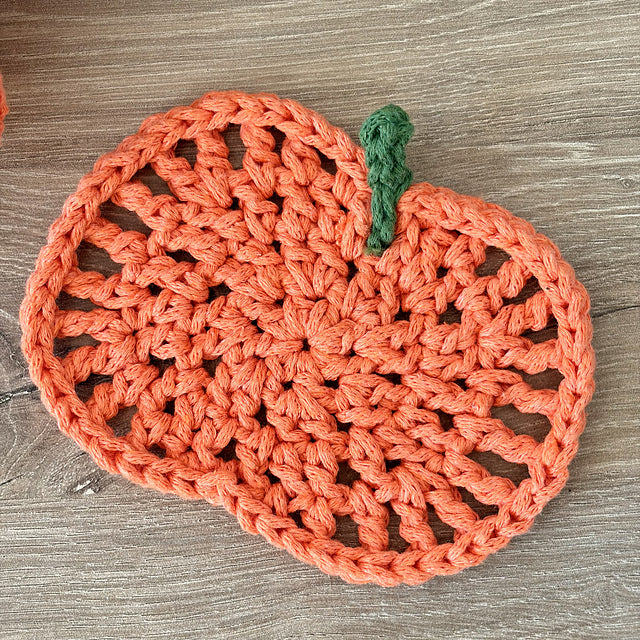 Pumpkin Coaster Set Crochet Pattern