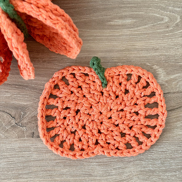 Pumpkin Coaster Set Crochet Pattern