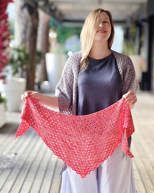 Airy Eyelet Shawl Crochet Pattern