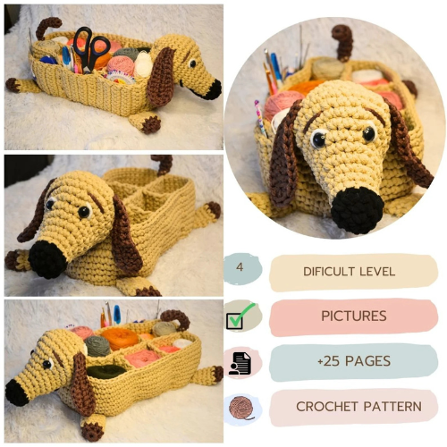 Puppy Organizer Crochet Pattern