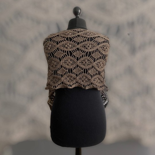 Leaf and Braid Shawl Crochet Pattern