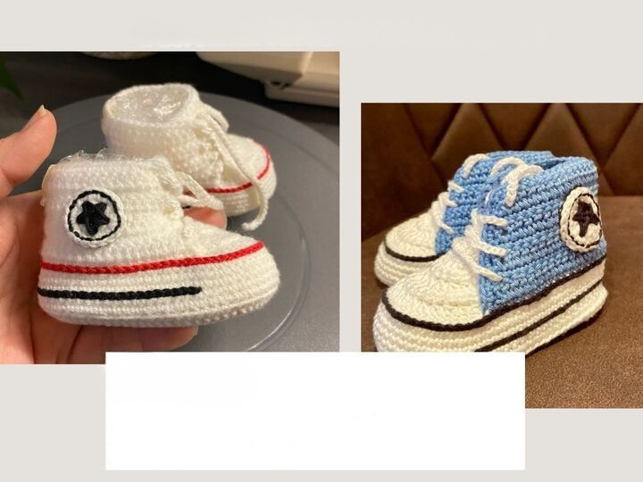 Baby Sneaker Booties Crochet Pattern