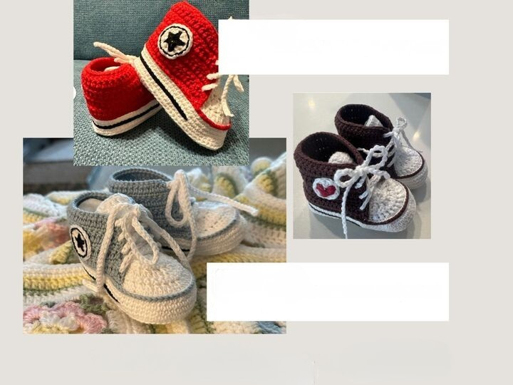 Baby Sneaker Booties Crochet Pattern