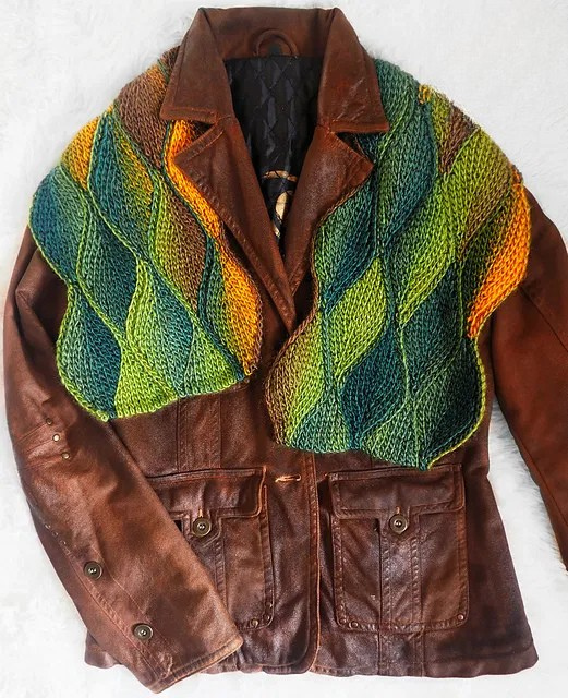 Leafy  Scarf Crochet Pattern