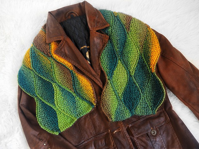 Leafy  Scarf Crochet Pattern