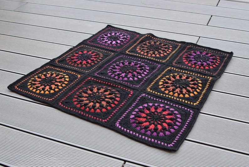 Stained Glass Afghan Crochet Pattern