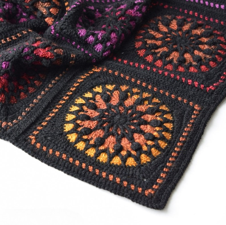 Stained Glass Afghan Crochet Pattern