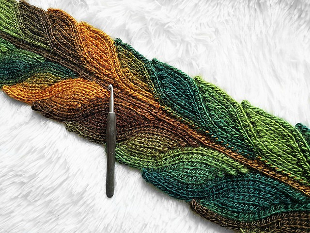Foliage  Scarf Crochet Pattern