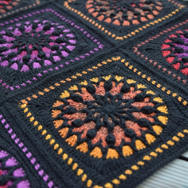 Stained Glass Afghan Crochet Pattern